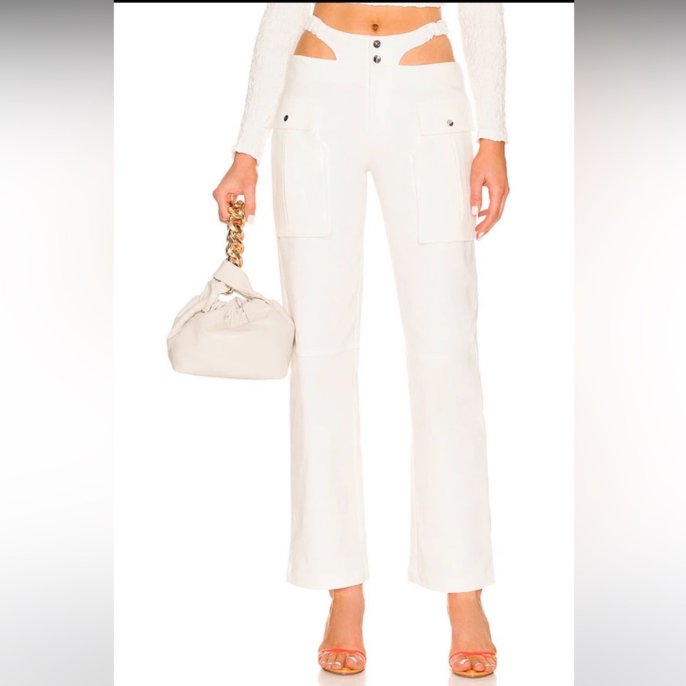 Camila Coelho Zenna Cargo Pant in Off White Size Small NWT - Picture 4 of 5